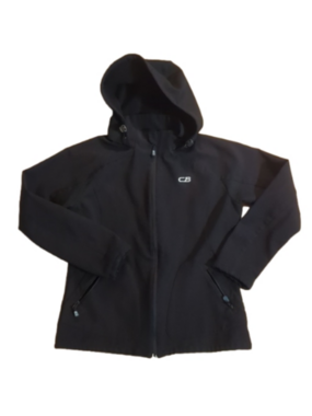 CB Black Hooded Soft Shell Jacket